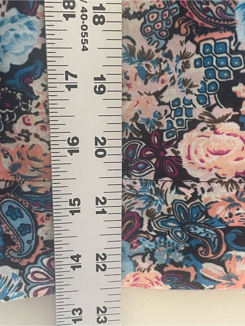 J Crew Ruffle Top Sz M Long Sleeve Blue Pink Paisley Floral Cotton Silk Bohemian